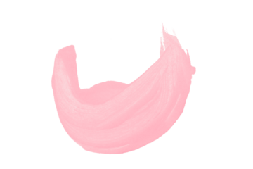 Pink brush stroke isolated on transparent background.