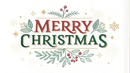 Fototapeta premium Merry Christmas sign