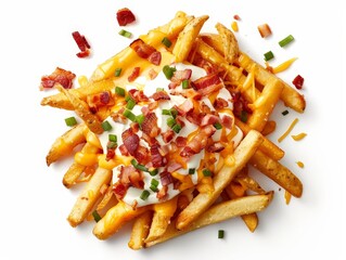 Loaded French Fries with Bacon, Cheese, and Sour Cream