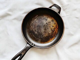 cast iron frying pan isolated