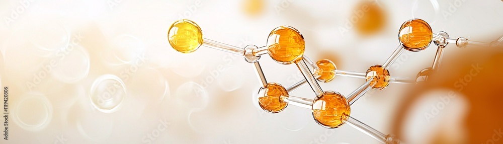 Poster a 3d rendering of molecular structures illustrating the atomic arrangement of a compound used in adv