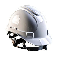 Fototapeta premium White safety helmet isolated on transparent background