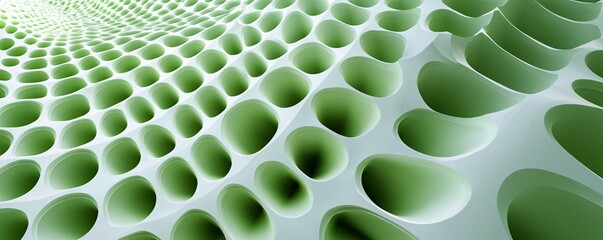 A conceptual image of futuristic building materials with glowing patterns, symbolizing innovation in sustainable construction technology