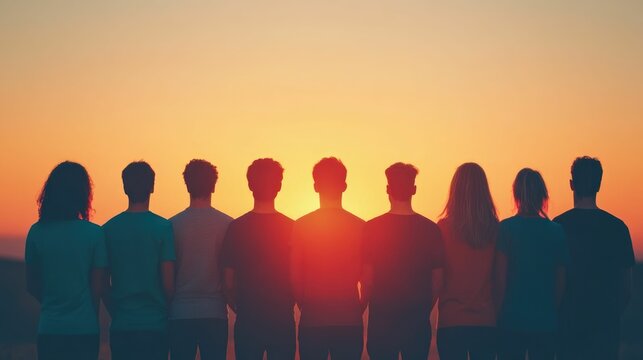 Diverse group of people standing together celebrating their community s success achieved through empowered a shared sense of purpose and accomplishment