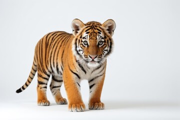 Obraz premium there is a tiger that is standing in the white room