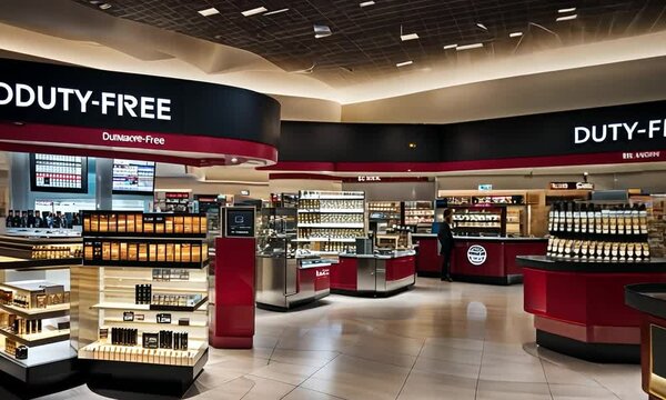 Duty free shop at the airport.