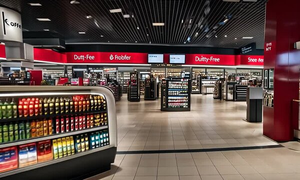 Duty free shop at the airport.