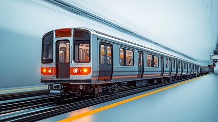 Obraz premium Isolated subway white background