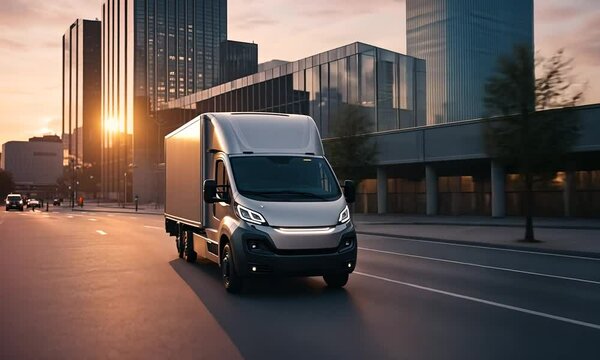 Futuristic transport truck.