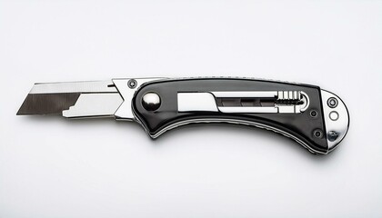 Obraz premium A folding utility knife on a white background.