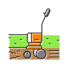 soil tilling garden maintenance color icon vector. soil tilling garden maintenance sign. isolated symbol illustration