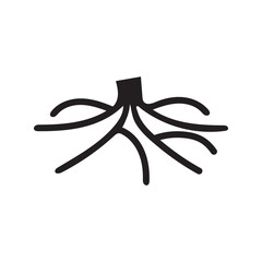 root icon illustration flat