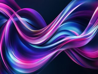 Naklejka premium A fitting title for this image could be: Chromatic Twists: The Dance of Radiant Ribbons