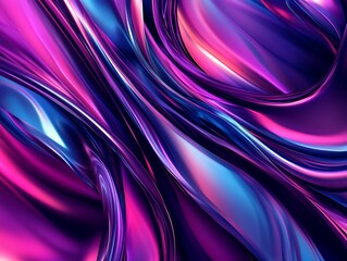 A fitting title for this image could be: Chromatic Twists: The Dance of Radiant Ribbons