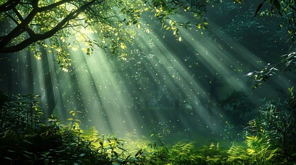 Fototapeta premium sunlight in the forest
