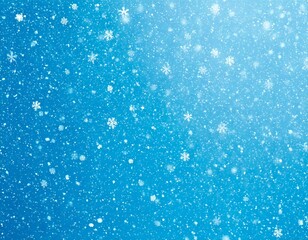 Light white shady background with gentle snowflakes falling, creating a serene atmosphere on a sky-blue backdrop. Textured seamless pattern evokes the beauty of snowfall in calm wintry scenery.

