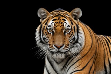 Fototapeta premium there is a tiger that is looking at the camera