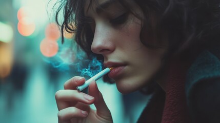 The Woman with Cigarette Smoke
