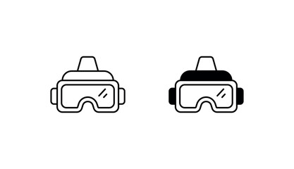 VR Dashboard icon design with white background stock illustration
