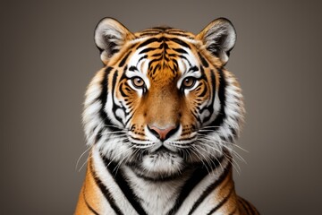 Fototapeta premium there is a tiger that is looking at the camera