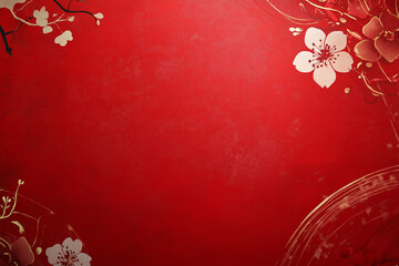 A festive invitation background image in red,Chinese new year.