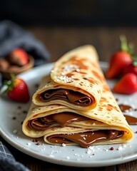 image de crêpes au Nutella