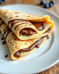 image de crêpes au Nutella