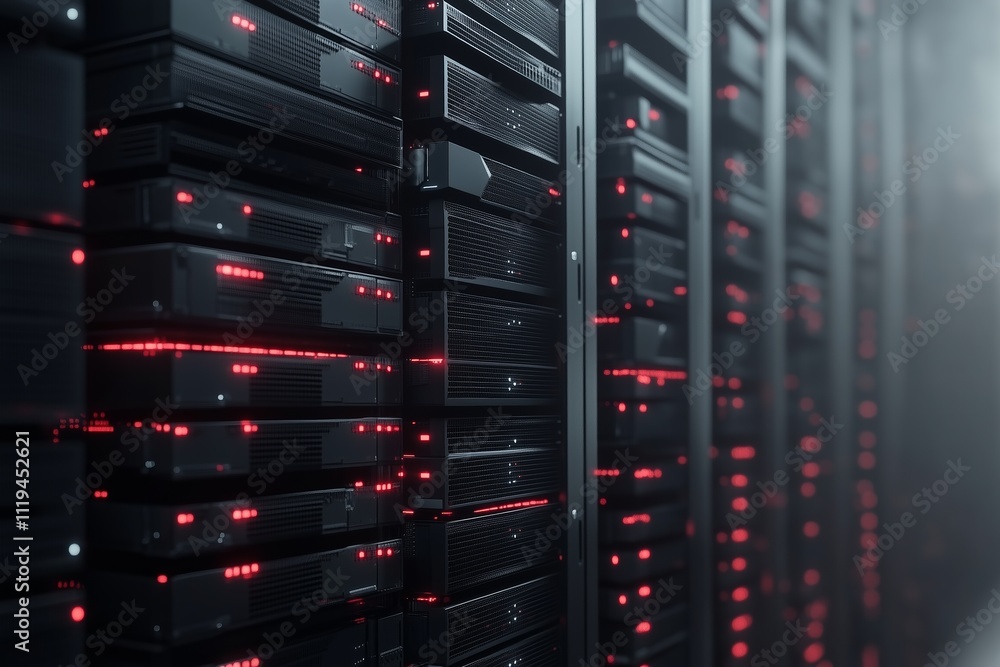 Poster cloud computing. data storage technology. 3d render