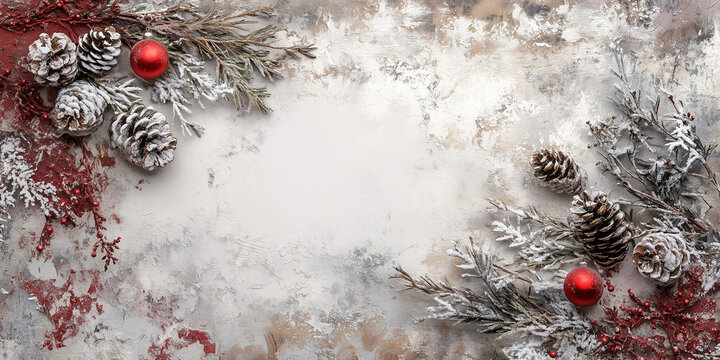 Sfondo natalizio con spazio per messaggio o per immagini. Buon Natale. - Powered by Adobe