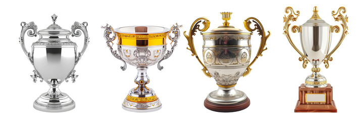 Trophy Collection Isolated Transparent Background PNG Image