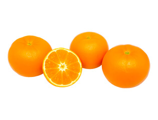 Orange fruit isolated on transparent background.