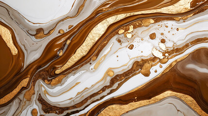 Luxury brown and Gold marble Abstract Background, mocha mousse color trend in 2025, ombre alcohol ink, wallpaper background	