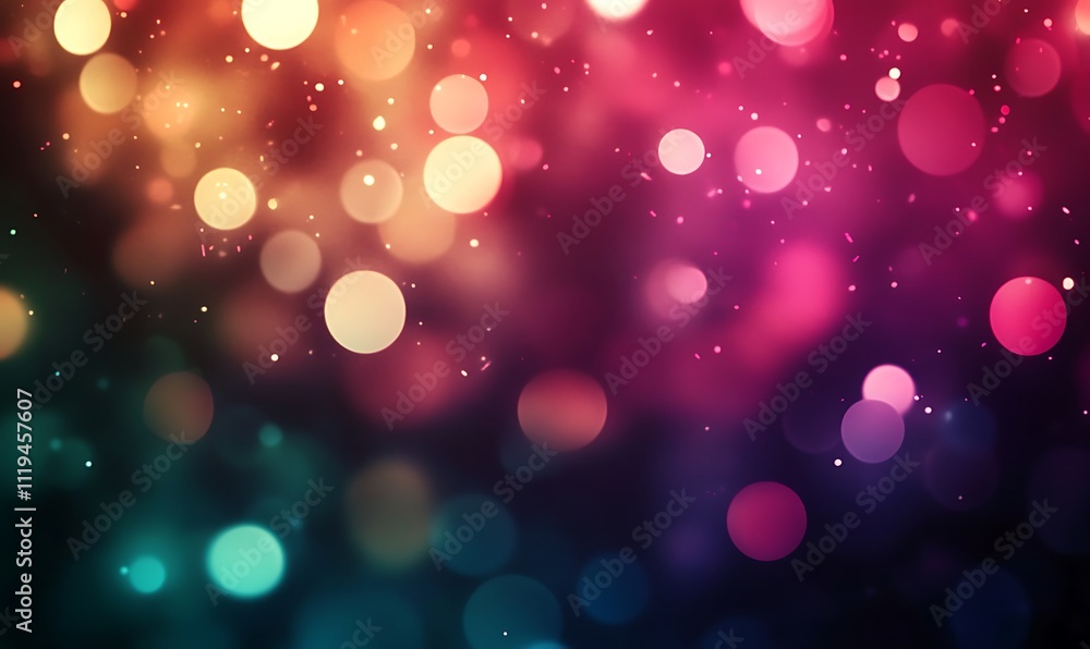 Poster dazzling party background with swirling multicolored bokeh lights festive atmosphere created by shim