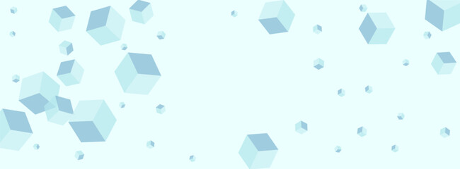 Grey Cubic Background Blue Vector. Geometric Isometric Design. Blue-gray Cube Toy Texture. Explosion Template. Gray Modern Box.