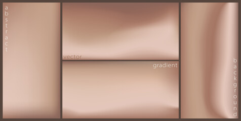 Obraz premium Set of gradient background in mocha mousse colors. Color of the Year concept. Great for creative needs, design concepts, wallpapers, web. Blurred background