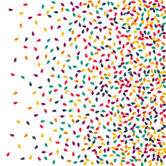 Obraz premium Autumn Foliage Vector White Background. Green Leaf Botanical Set. Botany Confetti Illustration. Yellow Foliage Pattern.