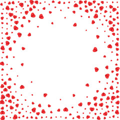 Fond Heart Background White Vector. Day Backdrop Confetti. Red Valentine Illustration. Violet Heart Romantic Frame. Pink Volume Texture.