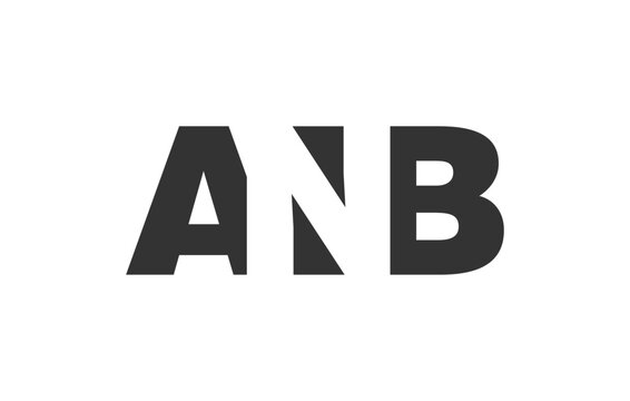 ANB logo design. Initial letter A N B bold font style for tech startups, consulting, corporate branding. Creative company name, headlines typography identity, trendy logotype.