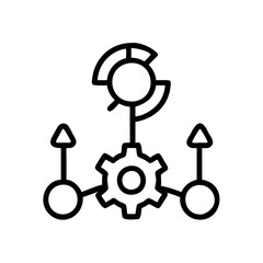 Obraz premium Business Operations Icon for Management, Efficiency, and Workflow