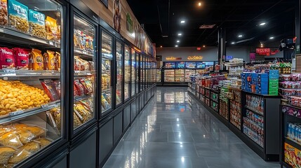 A large store with a lot of food and drinks