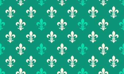 Booklet fleur-de-lis by religious vector. Repeating motif unique historical. Tile heraldic from elegance luxury.