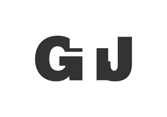 GTJ logo design. Initial letter G T J bold font style for tech startups, consulting, corporate branding. Creative company name, headlines typography identity, trendy logotype.