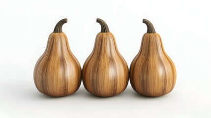 3D Ash gourd icon on a white background