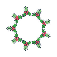 Christmas decorations, vintage Christmas holidays wreath.