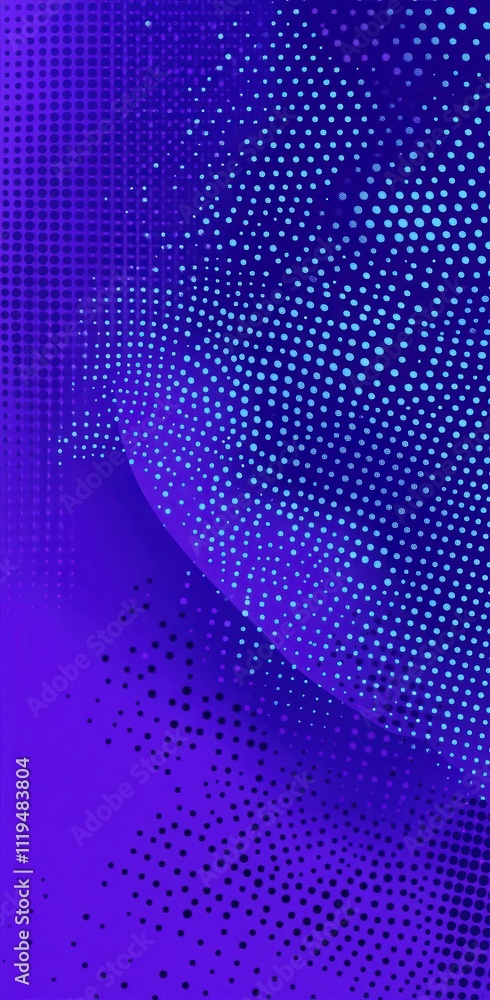 Aufkleber blue and purple gradient background with halftone patterns and dots