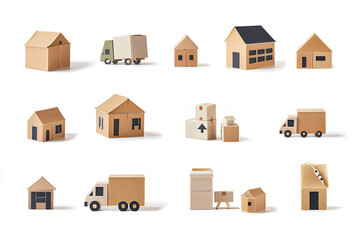 住まいの引越しのアイコン素材