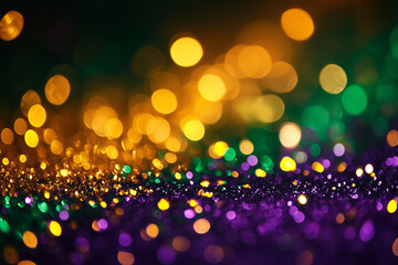 abstract background, green , lilac and gold Mardi Gras colors