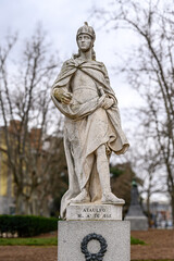 Obraz premium Ancient stone statue or sculpture of Ataulfo, Madrid, Spain