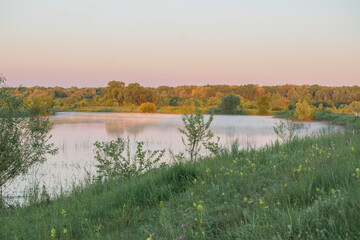 sunrise over the river