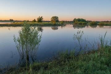 sunrise over the river